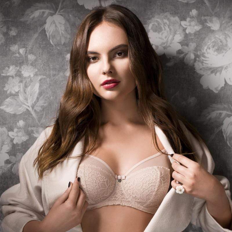 Supportive Semi Sheer Bra for Full Figures