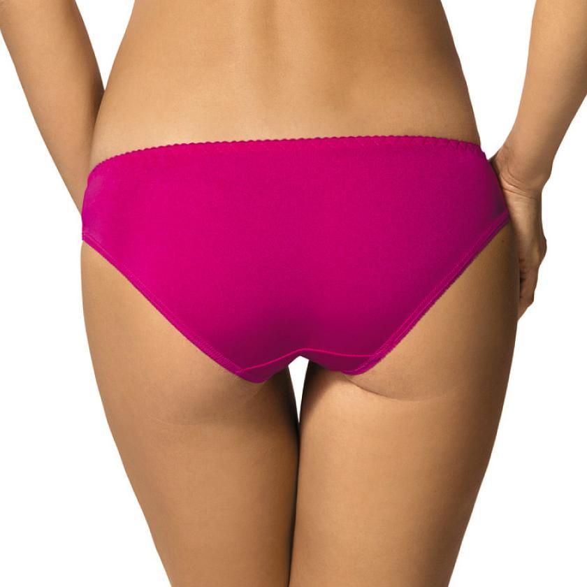 Semi Sheer Lace Low Rise Bikini Panty with Floral Embroidery
