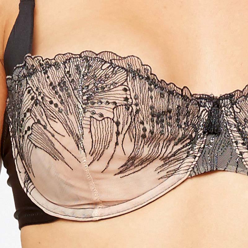 Sexy Double Mesh Balconette Bra