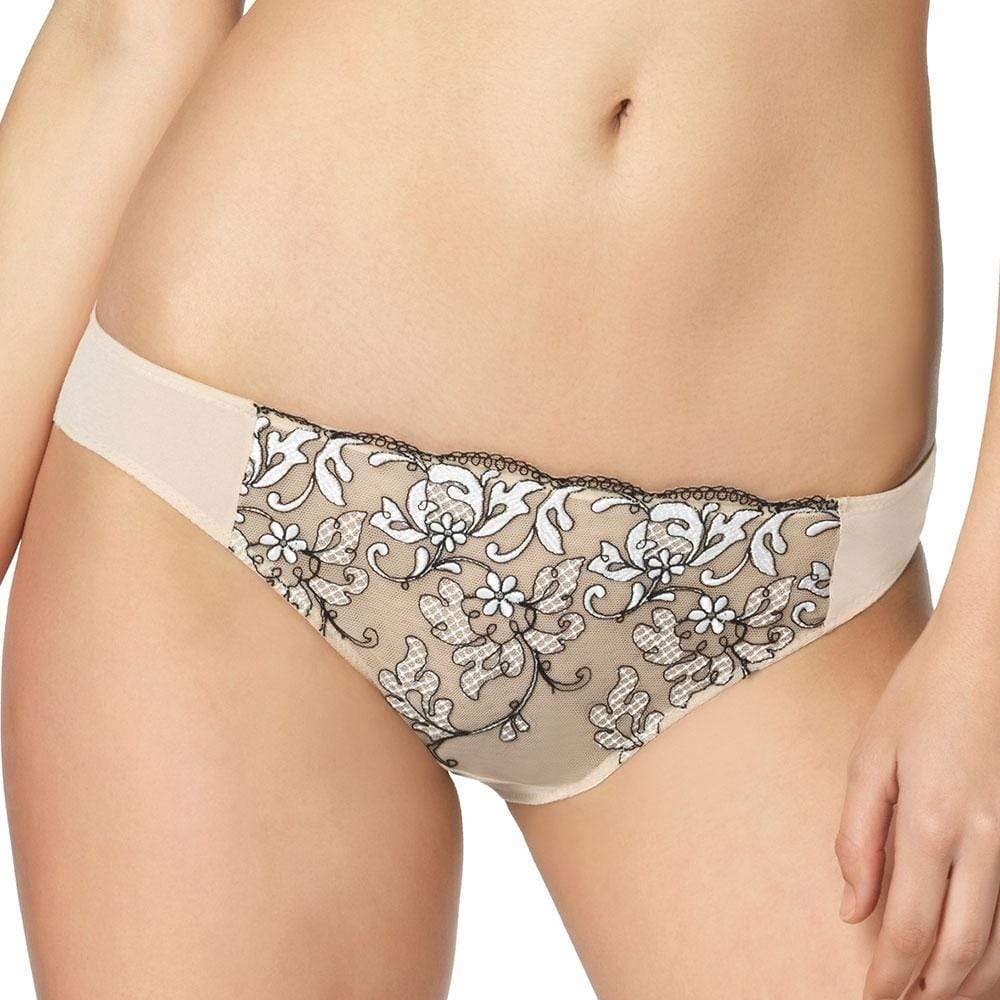 Elegant Sheer Lace Embroidery Bikini Panty