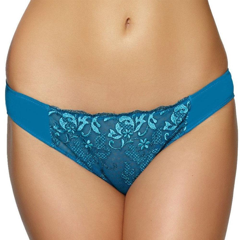 Elegant Sheer Lace Embroidery Bikini Panty