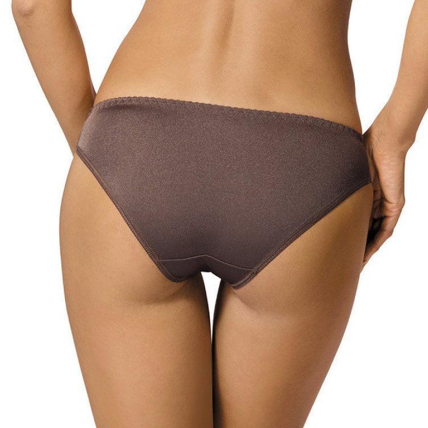 Semi Sheer Lace Low Rise Bikini Panty with Floral Embroidery