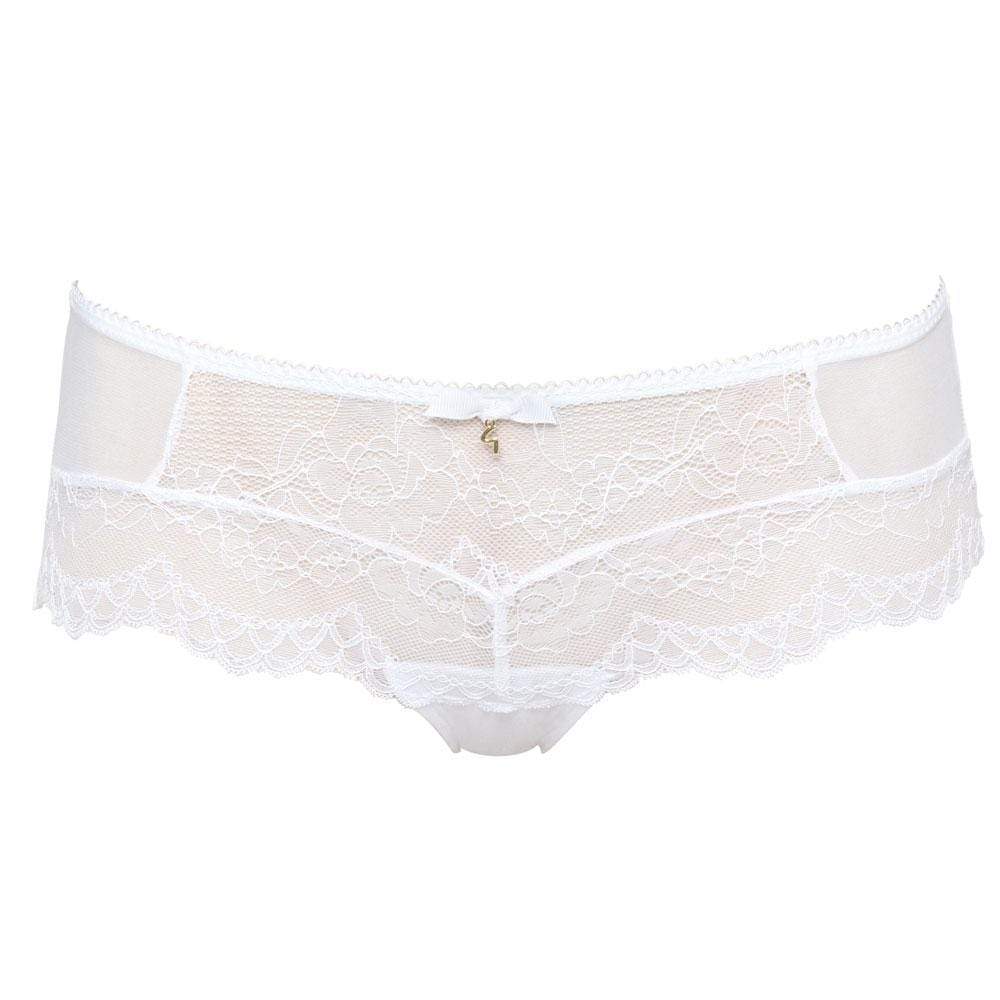 Sexy Sheer Shorts Panty Neon Coral Lace